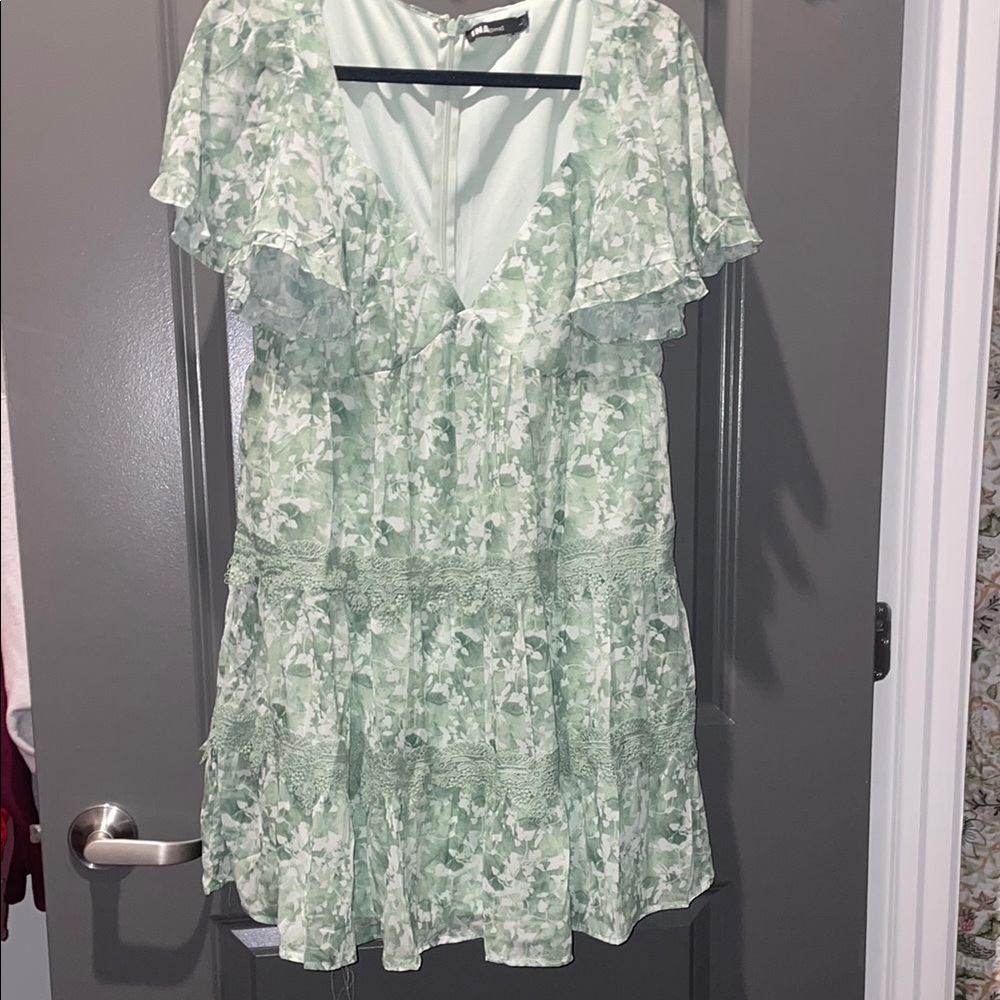 Floral Green Dress